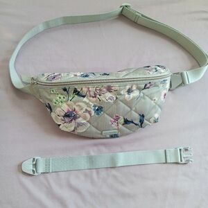 Vera Bradley Grey With Flowers Fanny Pack Belt Bag